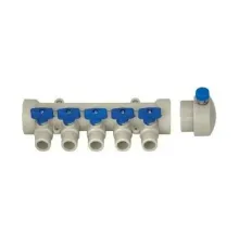Kalde Коллектор PPR D40*20 на 5 выходов BLUE (10)
