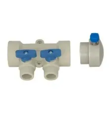 Kalde Коллектор PPR D40*20 на 2 выхода BLUE (25)