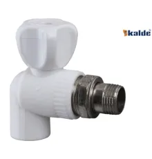 Kalde WHITE Кран PPR радіаторний кутовий (КБУ) 20х1/2 (2/60)