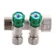 Коллектор вентильный KOER KR.1124-2 1”x2 WAYS c фитингом под углом 120°