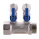 Колектор вентильний KOER KR.1126-2 - 1”x2 WAYS з куля. кранами та фітингом