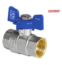 Кран шаровой KOER BLUE KR.217.B - 1" ГГБ