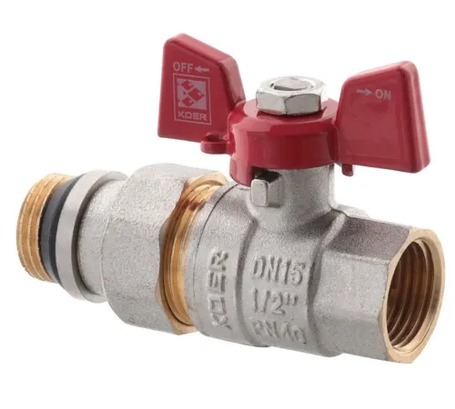 Кран з американкою прямий KOER KR.227-Gi - 3/4" (антипротечка) Кран з американкою прямий KOER KR.227-Gi - 3/4" (антипротечка)