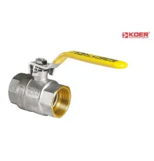 Кран кульовий KOER YELLOW KR.214.G - 1/2" ГГВ ГАЗ