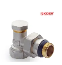 Кран радіаторний кутовий KOER KR.902-Gi - 1/2*1/2 обратка (антипротечка)