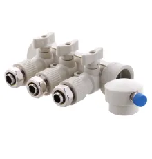 Колектор PPR KOER D40*20 на 3 виходи K0191.PRO з фітингом