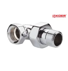 Американка KOER KR.342.CHR кутова - 1/2"