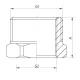 Футорка KOER KF.F0810 - 1*3/4" (нікель)