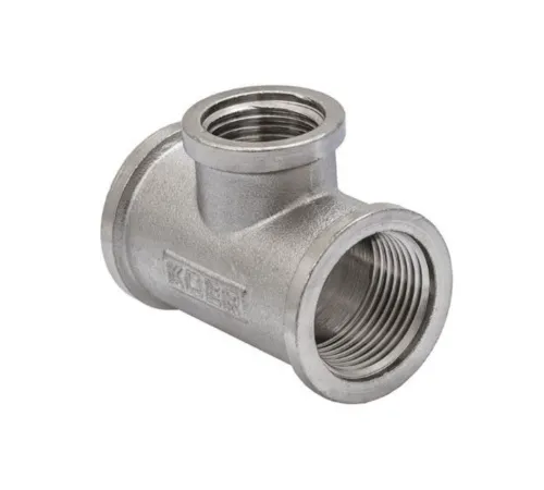 Трійник редукційний KOER KF.T080608F - 3/4*1/2*3/4" ЗЗЗ (нікель)