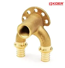Кут настінний з наскрізним проходом та ВР KOER KA.LW06F-16*1/2"*16 (2.2 мм)