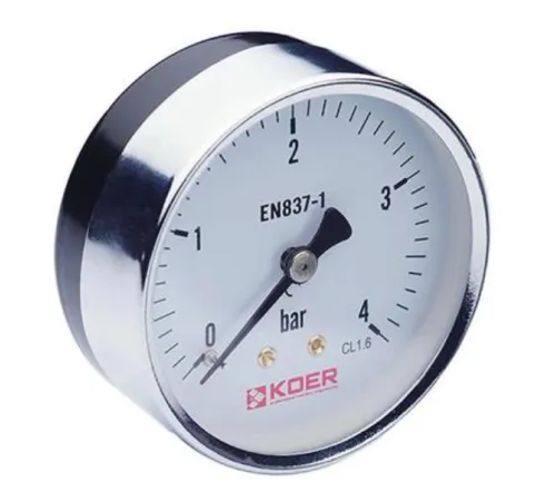 Манометр аксиальный KOER KM.611A D=63 мм (0-10 bar) 1/4'' Манометр аксиальный KOER KM.611A D=63 мм (0-10 bar) 1/4''