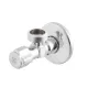 Кран приладовий кутовий Raftec Silver ABS Four Ribs Handle 1/2"*1/2" VFE0101 (вентильний)