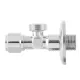 Кран приладовий кутовий Raftec Silver ABS Four Ribs Handle 1/2"*1/2" VFE0101 (вентильний)
