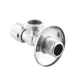 Кран приладовий кутовий Raftec Silver ABS Four Ribs Handle 1/2"*1/2" VFE0101 (вентильний)