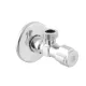 Кран приладовий кутовий Raftec Silver ABS Four Ribs Handle 1/2"*1/2" VFE0101 (вентильний)