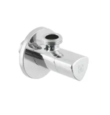 Кран приборный угловой Raftec Relo Silver 1/2"*3/4" VKE80102 ( с керамическим запорным элементом )