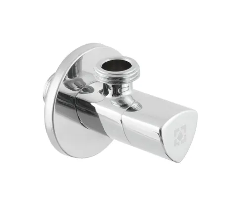 Кран приборный угловой Raftec Relo Silver 1/2"*1/2" VKE80101 ( с керамическим запорным элементом )
