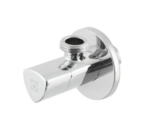 Кран приборный угловой Raftec Relo Silver 1/2"*1/2" VKE80101 ( с керамическим запорным элементом )
