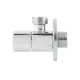 Кран приборный угловой Raftec Relo Silver Mini 1/2"*1/2" VKM80101 ( с керамическим запорным элементом )