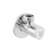 Кран приборный угловой Raftec Relo Silver Mini 1/2"*1/2" VKM80101 ( с керамическим запорным элементом )