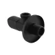 Кран приборный угловой Raftec Relo Black 1/2"*3/4" VKB80102 ( с керамическим запорным элементом )