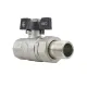 Кран кульовий з американкою Raftec BLACK 3/4" (DRBS2) посилений