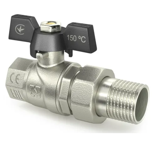 Кран кульовий з американкою Raftec BLACK 3/4" (DRBS2) посилений Кран кульовий з американкою Raftec BLACK 3/4" (DRBS2) посилений