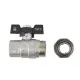 Кран кульовий з американкою Raftec BLACK 3/4" (DRBS2) посилений