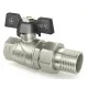 Кран кульовий з американкою Raftec BLACK 3/4" (DRBS2) посилений