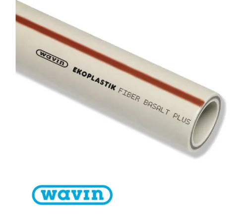 Труба PPR Wavin Ekoplastik FIBER BASALT PLUS PN25 D32 (скловолокно) Труба PPR Wavin Ekoplastik FIBER BASALT PLUS PN25 D32 (скловолокно)