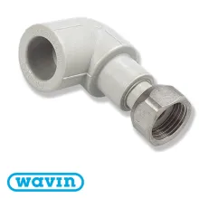 Кут Wavin Ekoplastik з накидною гайкою D20*3/4 (SKOM02025X)