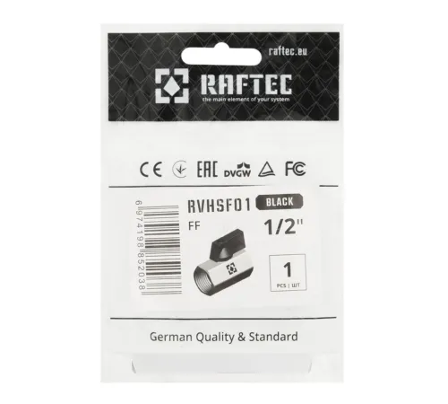 Кран кульовий Raftec BLACK DN10 ВВ 1/2" MINI (RVHSF01)