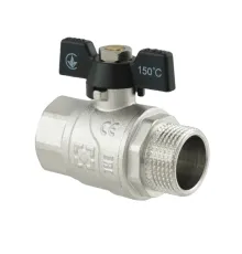 Кран шаровый Raftec BLACK PN20 ВН 3/4" (DRB21)