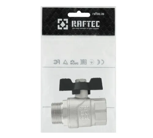 Кран шаровый Raftec BLACK PN20 ВН 3/4" (DRB21) Кран шаровый Raftec BLACK PN20 ВН 3/4" (DRB21)