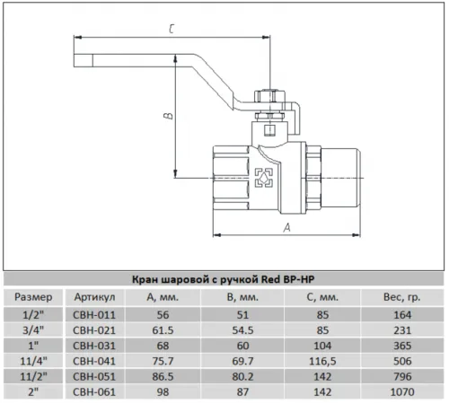 Кран кульовий Raftec RED PN40 НВ 3/4" (CBH-021) Кран кульовий Raftec RED PN40 НВ 3/4" (CBH-021)
