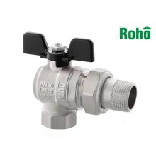 Кран із американкою кутовий Roho - 1/2" (R106-050B) Black